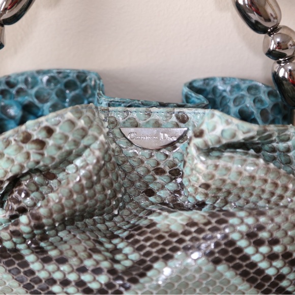 Rare! Authentic Glazed Lady Dior Christian Dior genuine Python bag - Picture 5 of 10